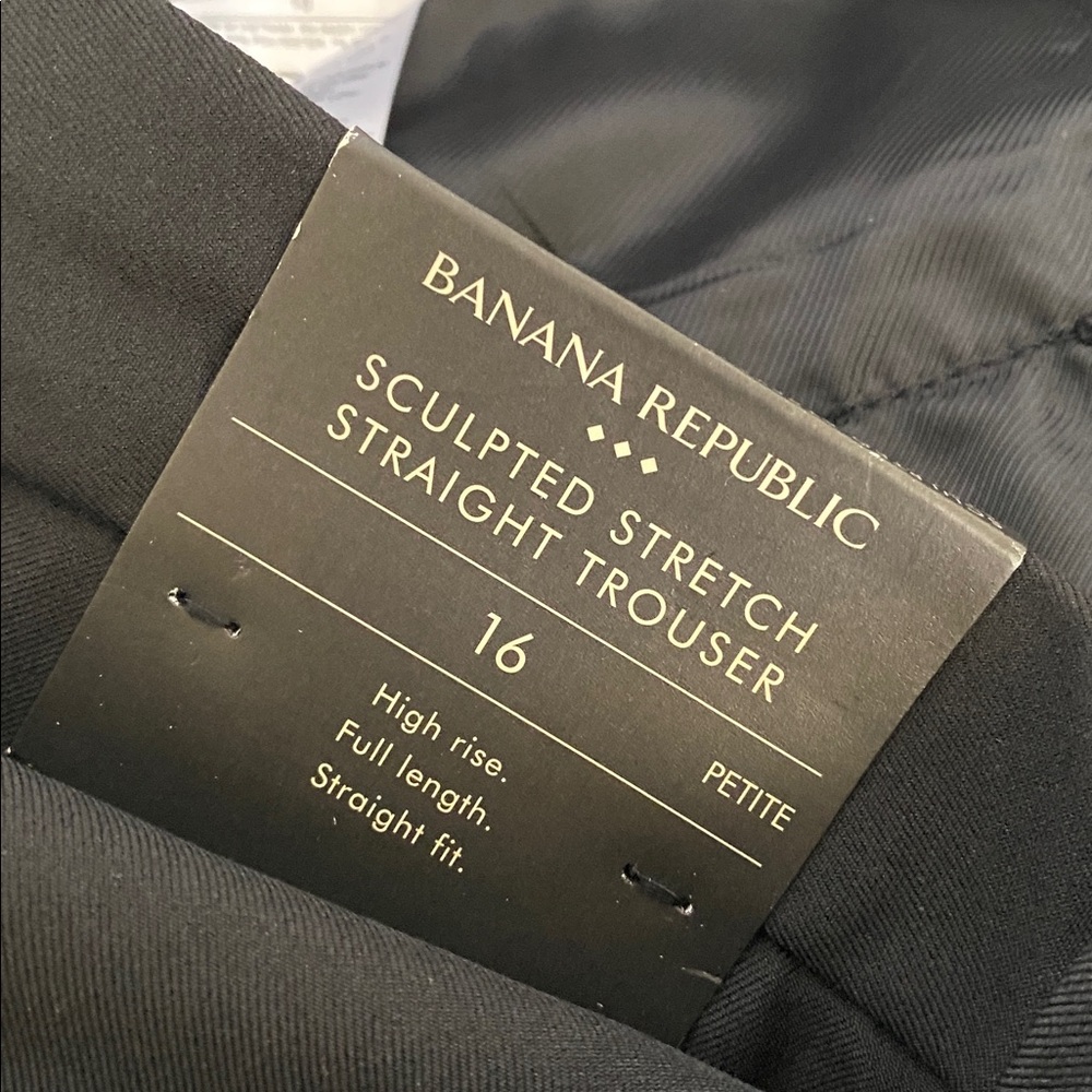 Banana Republic ladies Black Dress Pants size 16p new with tags - Picture 8 of 8